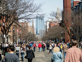 Back Bay on a busy summer day