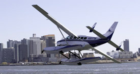 Seaplane at a dock