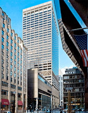 Office building in Boston waterfront area of the financial district