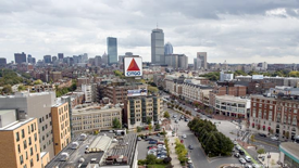 Elevated view of Fenway office buildings