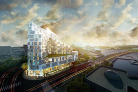rendering of new office building in seaport