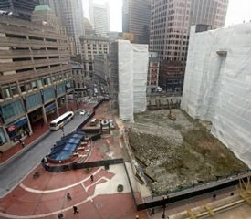 Office vacancy in downtown crossing at the old Filenes building