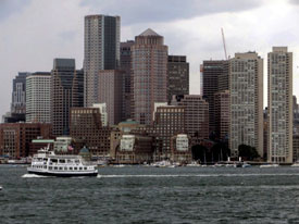 Ferry in Boston Harbor