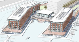 rendering of Lewis Wharf redevelopment