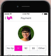 Lyft app screen