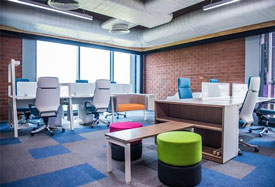 Modern office in Boston with Open floor plan 