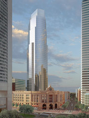 Architects rendering of south station air-rights development