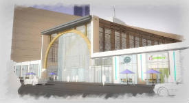 rendering of proposed renovations at Back Bay station in Boston
