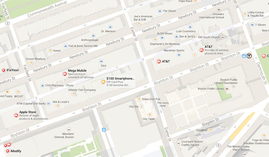 map of back bay tech retail stores