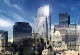 Rendering of modernized Boston Financial District