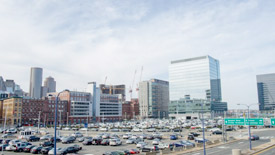 Seaport parking lot near South Boston waterfront