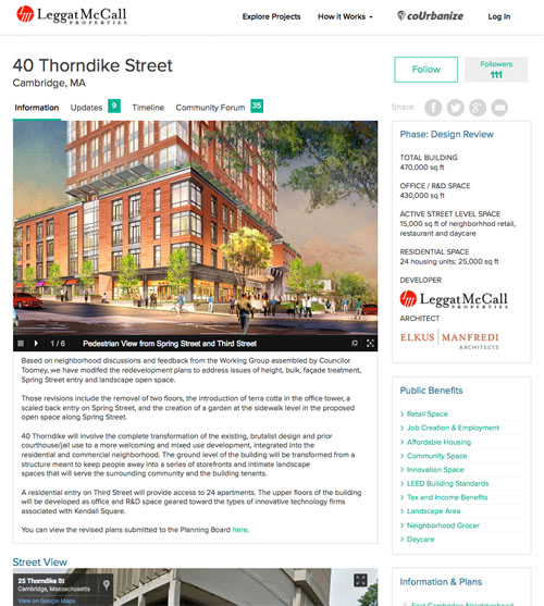 site to track Cambridge office development online