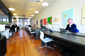 shared office space in Boston's back bay