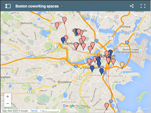 map of boston and cambridge shared office space