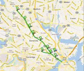 map of the greenline extension project