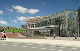 rendering of the new governement center MBTA station