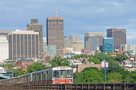 Boston from Cambridge over redline T